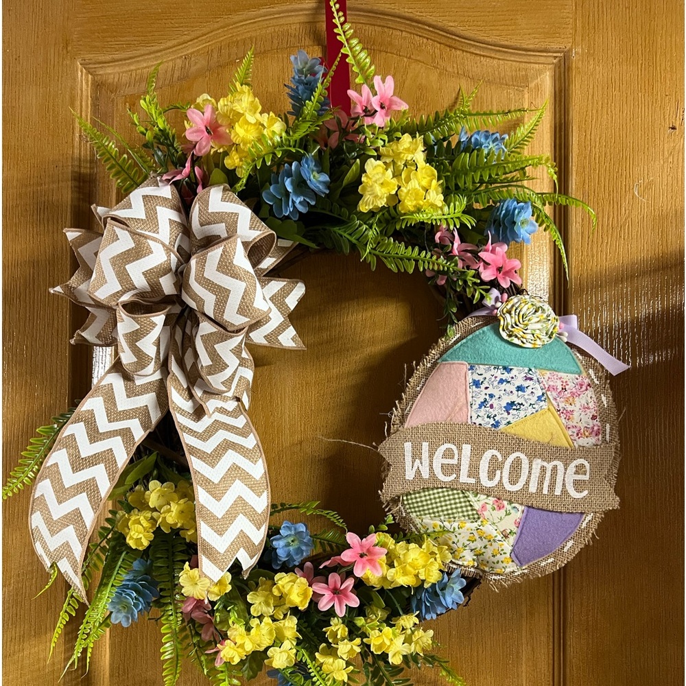 Easter grapevine wreath-18”